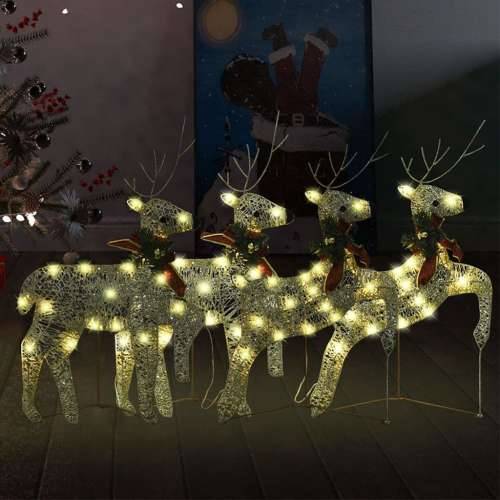 Božićni sobovi 4 kom zlatni 80 LED žarulja Cijena