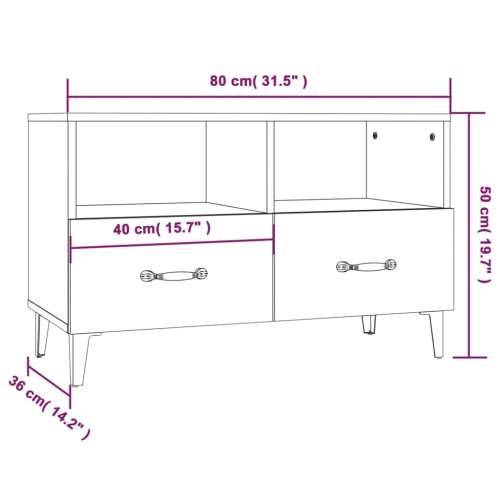 TV ormarić boja hrasta sonome 80 x 36 x 50 cm konstruirano drvo - Sivi hrast sonoma 1 Cijena