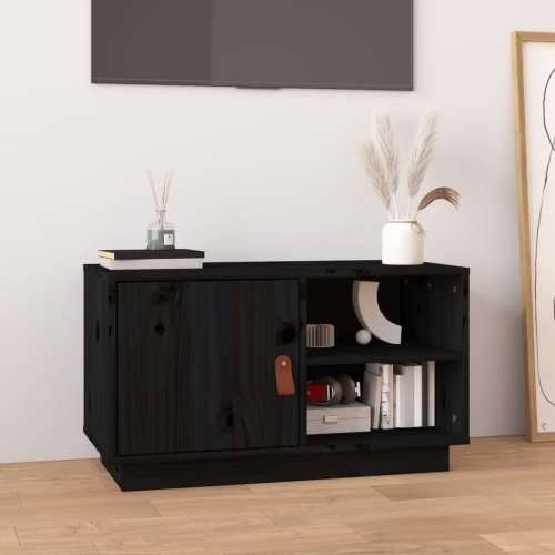 TV ormarić crni 70 x 34 x 40 cm od masivne borovine - Crna 1 Cijena