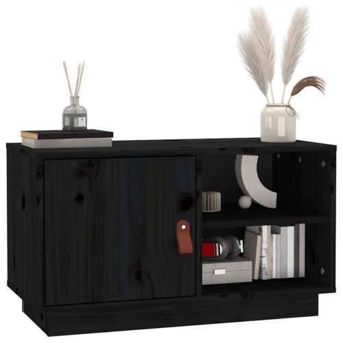 TV ormarić crni 70 x 34 x 40 cm od masivne borovine - Crna 1 Cijena