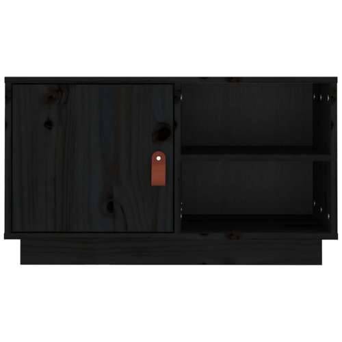 TV ormarić crni 70 x 34 x 40 cm od masivne borovine - Crna 1 Cijena