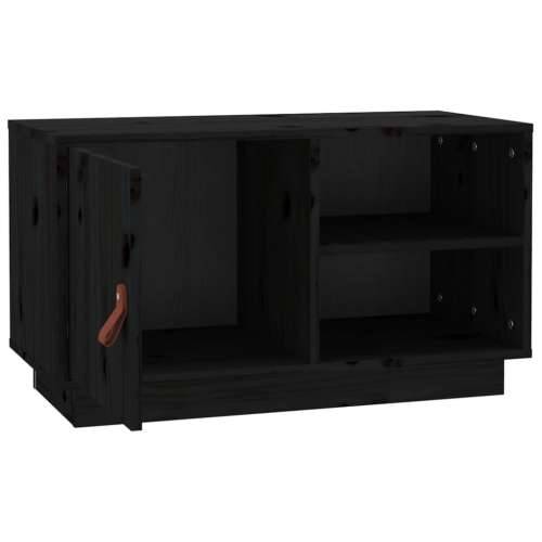 TV ormarić crni 70 x 34 x 40 cm od masivne borovine - Crna 1 Cijena