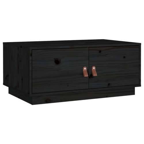 Stolić za kavu crni 80 x 50 x 35 cm od masivne borovine - Crna 1 Cijena