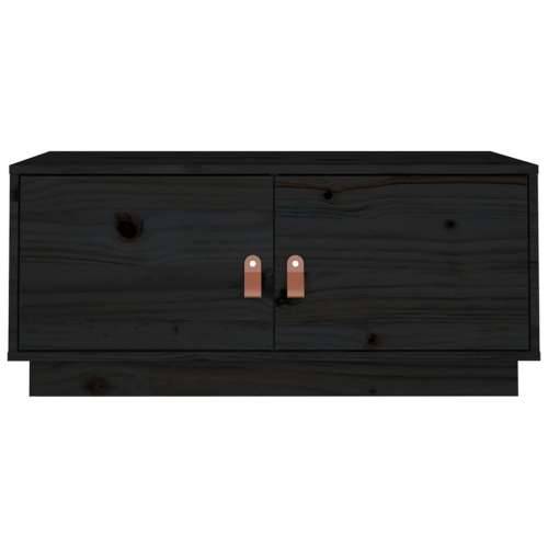 Stolić za kavu crni 80 x 50 x 35 cm od masivne borovine - Crna 1 Cijena