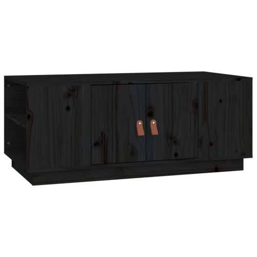 Stolić za kavu crni 100 x 50 x 41 cm od masivne borovine - Crna 1 Cijena