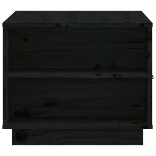 Stolić za kavu crni 100 x 50 x 41 cm od masivne borovine - Crna 1 Cijena