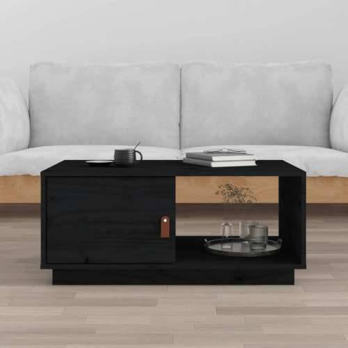 Stolić za kavu crna 80 x 50 x 35,5 cm od masivne borovine - Crna 1 Cijena