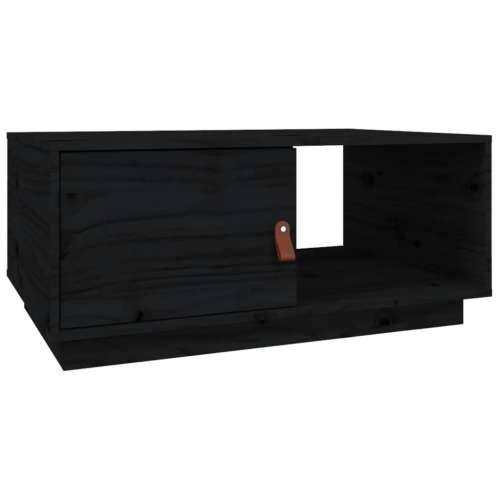 Stolić za kavu crna 80 x 50 x 35,5 cm od masivne borovine - Crna 1 Cijena