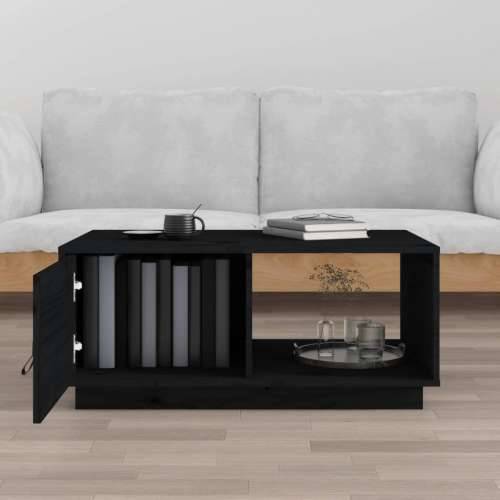 Stolić za kavu crna 80 x 50 x 35,5 cm od masivne borovine - Crna 1 Cijena