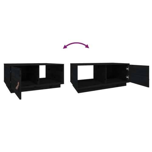 Stolić za kavu crna 80 x 50 x 35,5 cm od masivne borovine - Crna 1 Cijena
