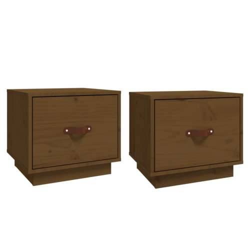 Noćni ormarići 2 kom boja meda 40x34x35 cm od masivne borovine - boja meda 2 Cijena