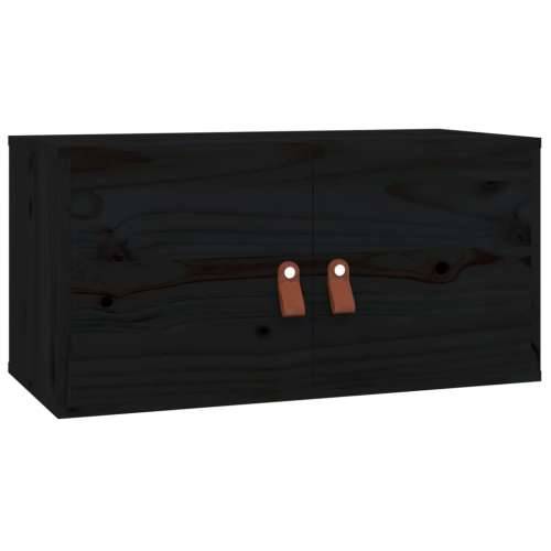 Zidni ormarići 2 kom crni 60x30x30 cm od masivne borovine - Crna 2 1 Cijena