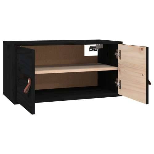 Zidni ormarići 2 kom crni 60x30x30 cm od masivne borovine - Crna 2 1 Cijena