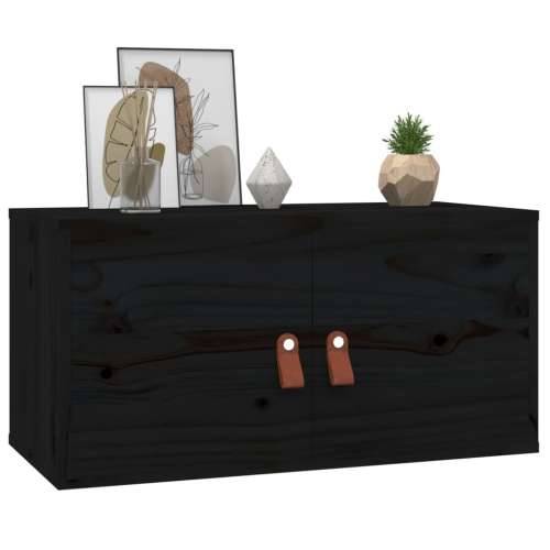 Zidni ormarići 2 kom crni 60x30x30 cm od masivne borovine - Crna 2 1 Cijena