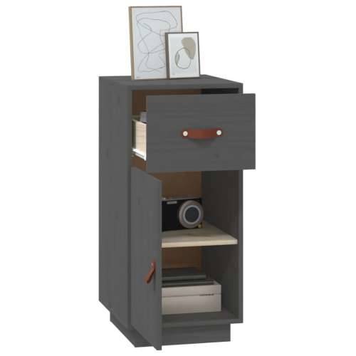 Komoda siva 34 x 40 x 75 cm od masivne borovine - Siva 1 Cijena