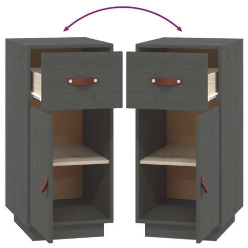 Komoda siva 34 x 40 x 75 cm od masivne borovine - Siva 1 Cijena
