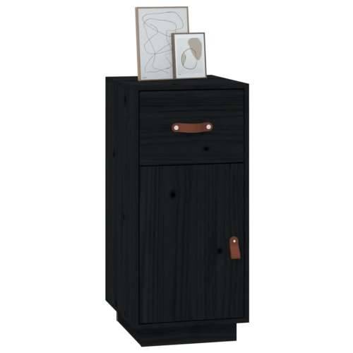Komoda crna 34 x 40 x 75 cm od masivne borovine - Crna 1 Cijena