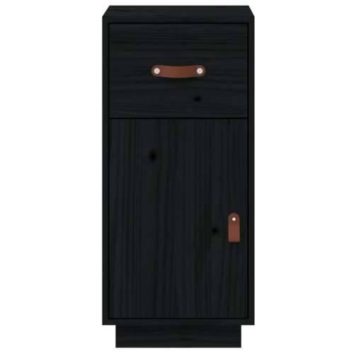 Komoda crna 34 x 40 x 75 cm od masivne borovine - Crna 1 Cijena
