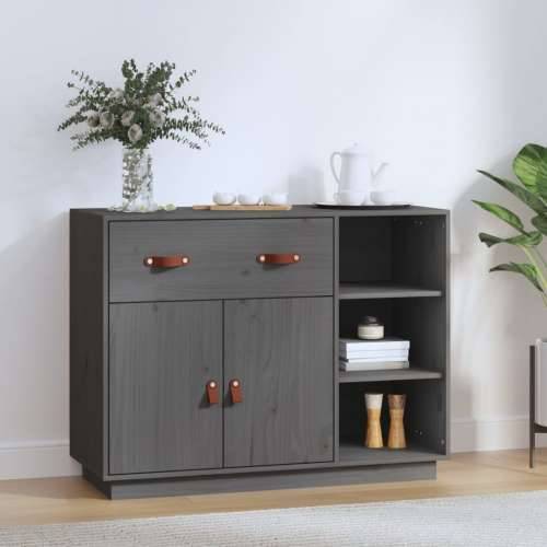 Komoda siva 98,5x40x75 cm od masivne borovine - Siva 1 Cijena