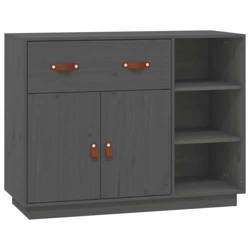 Komoda siva 98,5x40x75 cm od masivne borovine - Siva 1 Cijena
