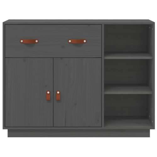 Komoda siva 98,5x40x75 cm od masivne borovine - Siva 1 Cijena