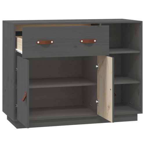 Komoda siva 98,5x40x75 cm od masivne borovine - Siva 1 Cijena