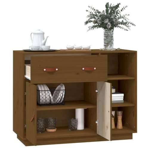 Komoda smeđa boja meda 98,5x40x75 cm od masivne borovine - boja meda 1 Cijena
