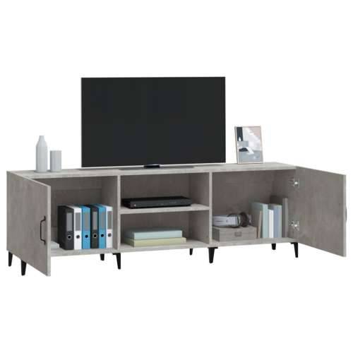 TV ormarić boja betona 150x30x50 cm od konstruiranog drva - Beton siva 1 Cijena
