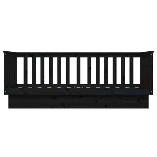 Dnevni ležaj crni 90 x 190 cm od masivne borovine - Crna 90 x 190 cm Cijena