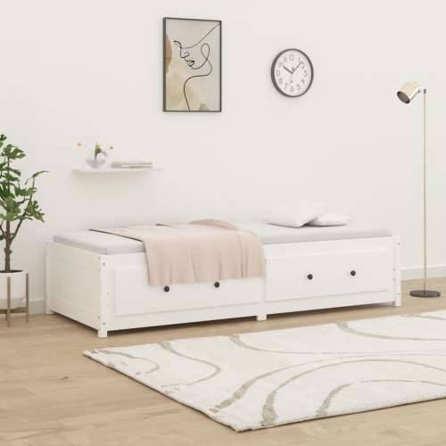 Dnevni krevet bijeli 90 x 190 cm mali od masivne borovine Cijena