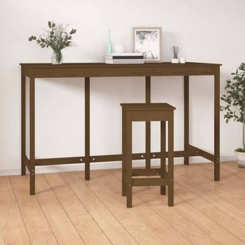Barski stol smeđa boja meda 180x80x110 cm od masivne borovine Cijena