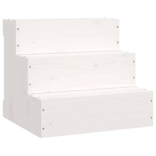 Stepenice za kućne ljubimce bijele 40x37,5x35 cm od borovine Cijena