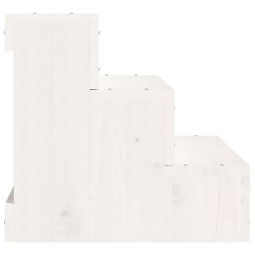 Stepenice za kućne ljubimce bijele 40x37,5x35 cm od borovine Cijena