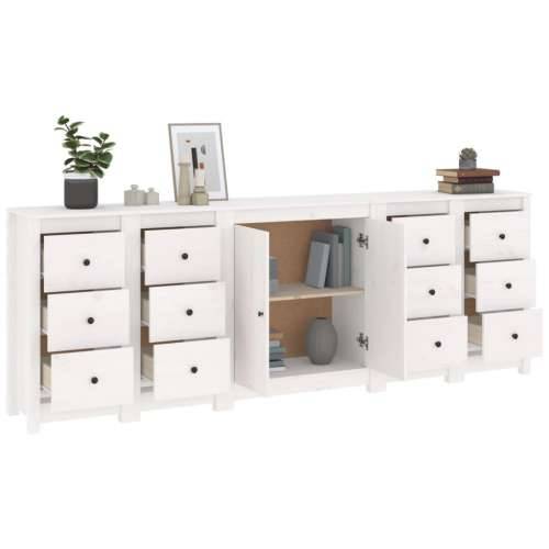 Komoda bijela 230 x 35 x 80 cm od masivne borovine - Bijela 1 Cijena