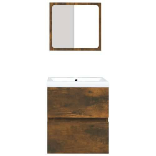 Kupaonski ormarić s Lavabo - Umivaonikom i ogledalom smeđa boja hrasta - Dimljeni hrast 41 x 38.5 x 45 cm 1 Cijena