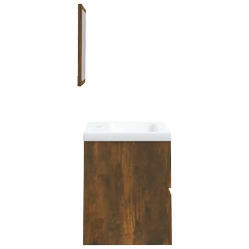 Kupaonski ormarić s Lavabo - Umivaonikom i ogledalom smeđa boja hrasta - Dimljeni hrast 41 x 38.5 x 45 cm 1 Cijena
