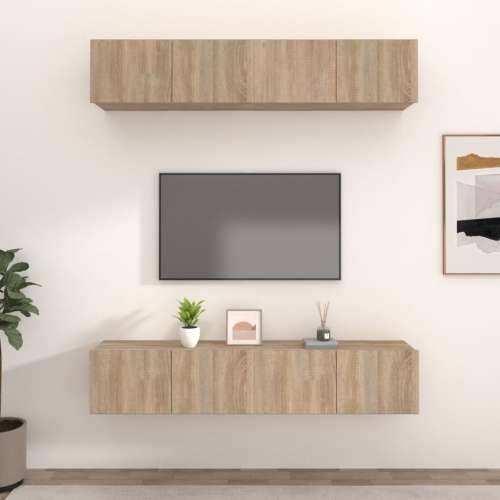 TV ormarići 4 kom boja hrasta 80x30x30 cm od konstruiranog drva - sonoma hrast 4 80 cm Cijena