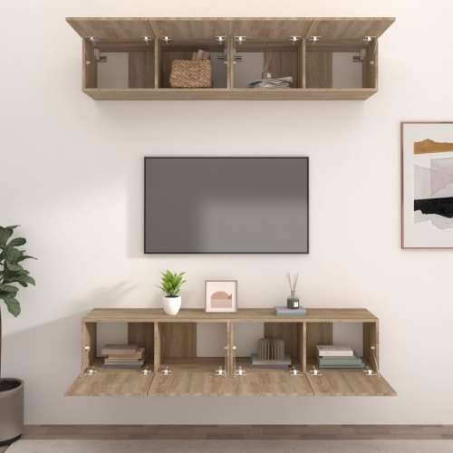 TV ormarići 4 kom boja hrasta 80x30x30 cm od konstruiranog drva - sonoma hrast 4 80 cm Cijena