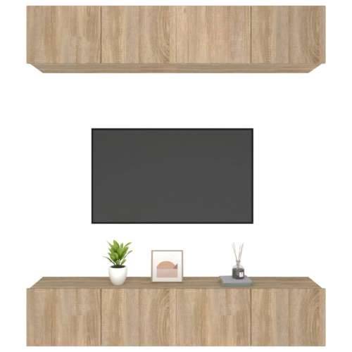 TV ormarići 4 kom boja hrasta 80x30x30 cm od konstruiranog drva - sonoma hrast 4 80 cm Cijena