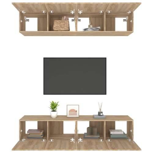 TV ormarići 4 kom boja hrasta 80x30x30 cm od konstruiranog drva - sonoma hrast 4 80 cm Cijena