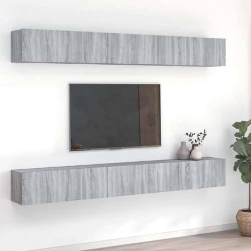 TV ormarići 8 kom boja hrasta 60 x 30 x 30 cm konstruirano drvo - Sivi hrast sonoma 8 60 cm Cijena