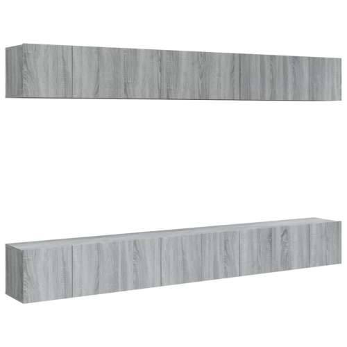TV ormarići 8 kom boja hrasta 60 x 30 x 30 cm konstruirano drvo - Sivi hrast sonoma 8 60 cm Cijena