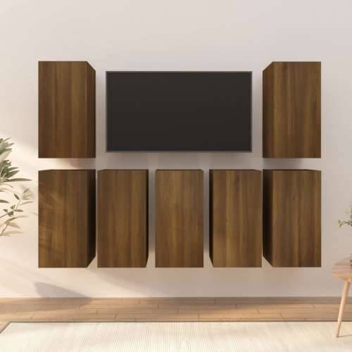 TV ormarići 7 kom boja smeđeg hrasta 30,5 x 30 x 60 cm drveni - Smeđi hrast 7 Cijena