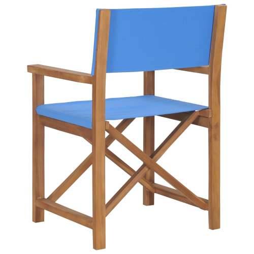 Redateljske stolice 2 kom od masivne tikovine plave Cijena