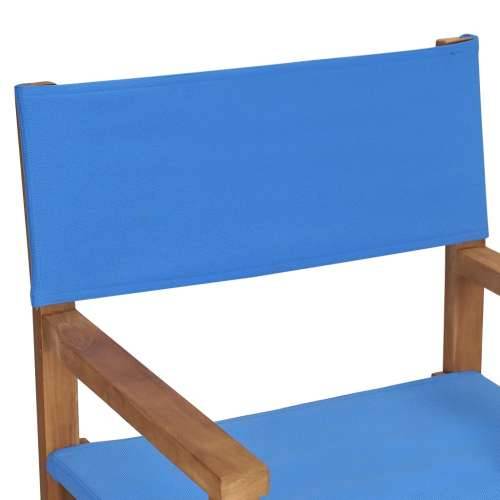 Redateljske stolice 2 kom od masivne tikovine plave Cijena