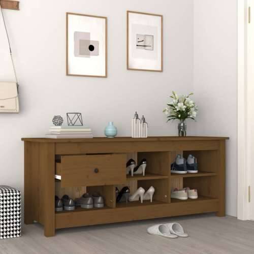 Ormarić za cipele boja meda 110x38x45,5 cm od masivne borovine - boja meda 1 Cijena