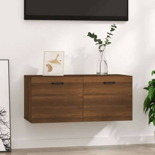 Zidni ormarić smeđa boja hrasta 80x36,5x35 cm konstruirano drvo - Smeđi hrast 1 Cijena