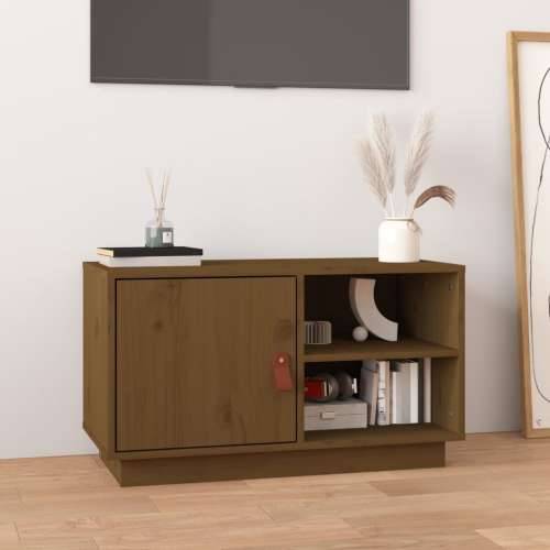 TV ormarić smeđa boja meda 70 x 34 x 40 cm od masivne borovine - boja meda 1 Cijena