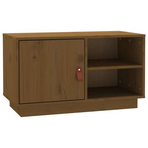 TV ormarić smeđa boja meda 70 x 34 x 40 cm od masivne borovine - boja meda 1 Cijena