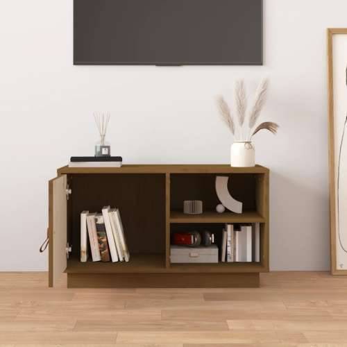 TV ormarić smeđa boja meda 70 x 34 x 40 cm od masivne borovine - boja meda 1 Cijena
